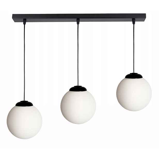 Závěsná Lampa Závěsný Stropní Lustr Loft Skleněný Stínidlo Koule Na 3 Led E27