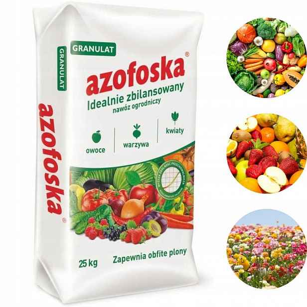 Azofoska Granulát 25 Kg Univerzální Zahradní Hnojivo Pro Zeleniny, Květiny, Dřevo