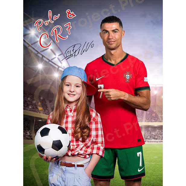 Plakát A2 Ty A Ronaldo CR7 Na Jednom Obrázku výtisk na plátně