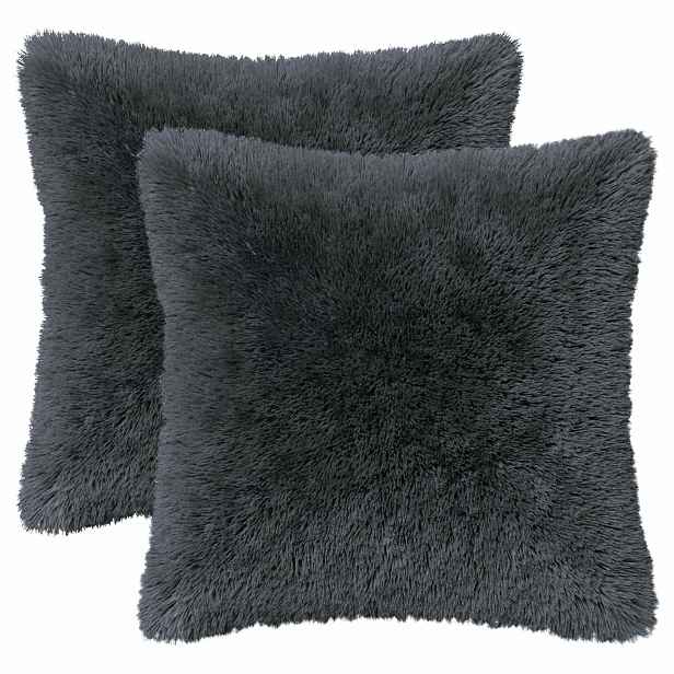vidaXL Povlak na polštář 2 pcs HEERLEN Antracitová 40 x 40 cm