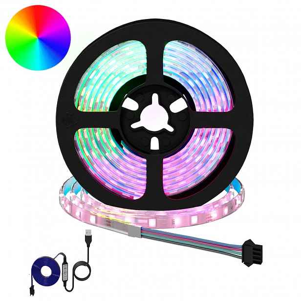 vidaXL LED pás 2 ks Černá a průhledná Měď a plast