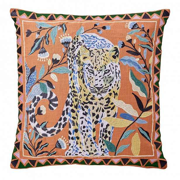 Butlers BOHEMIAN Polštář tygr 50 x 50 cm - oranžová