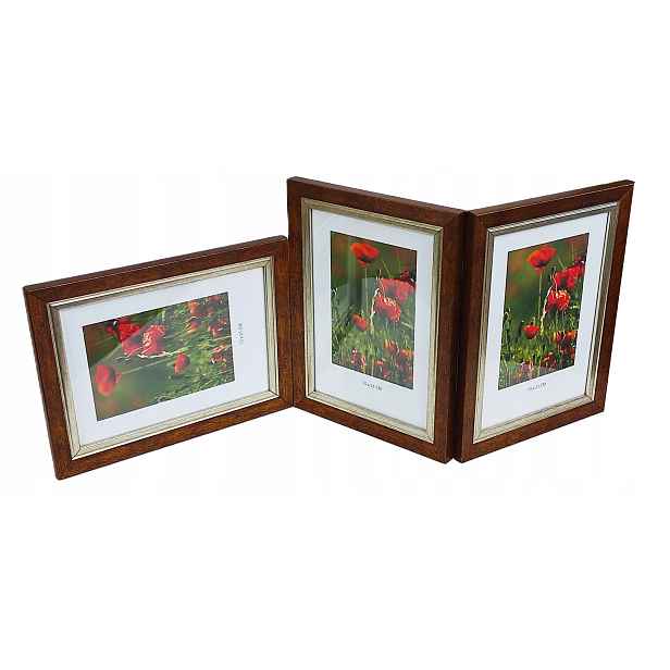 Galeria multirama Flash fotografie 15x21 cm Trojitá úroveň/vertikální/vertikální Hnědá