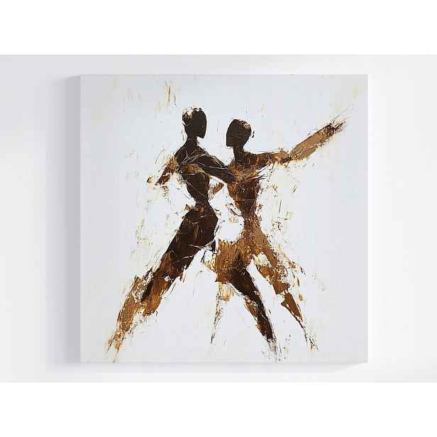 Obraz Na Plátně Canvas Abstrakce Tanec Pár Tanečník Silueta Pohyb 50x50