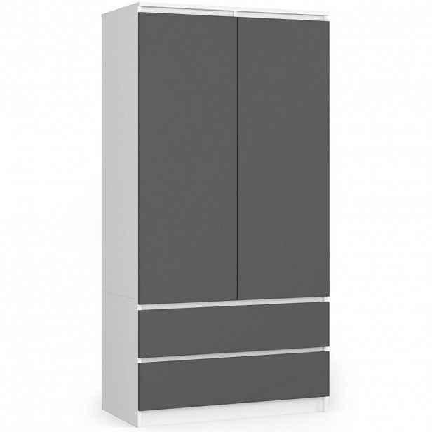 RAUMHIRSCH FURNITURE ŠATNÍK bílý, grafitově šedý 180/90/51