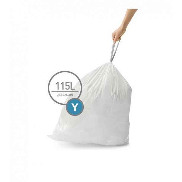 Simplehuman - Sáčky do odpadkového koše 115 l, typ Y, 200 ks CW0404