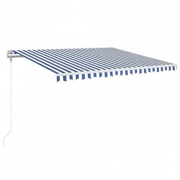 vidaXL Automatická zatahovací markýza 400 x 350 cm modrobílá