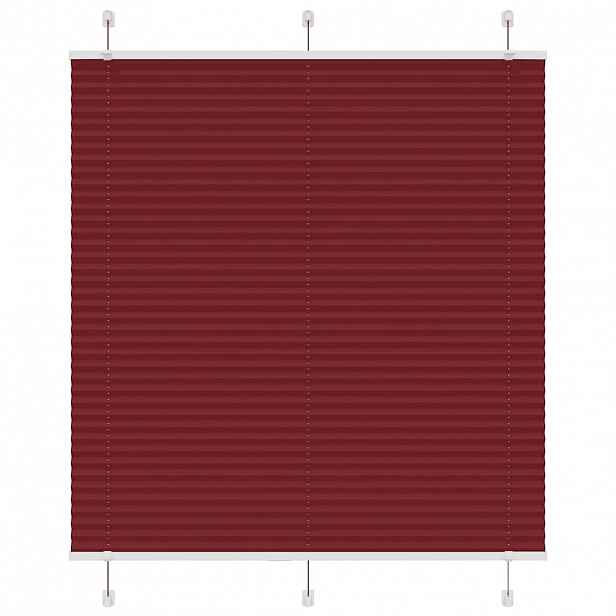 vidaXL Plisovaná roleta Bordeauxská červená 115x150 cm Šířka látky