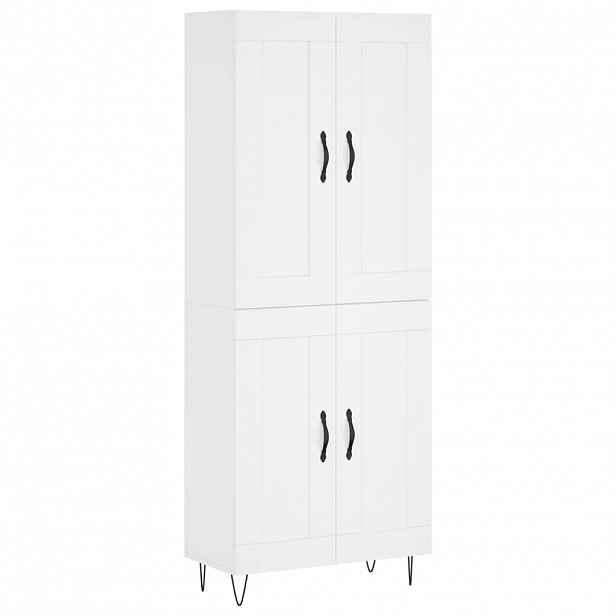 vidaXL Skříň highboard bílá 69,5 x 34 x 180 cm kompozitní dřevo
