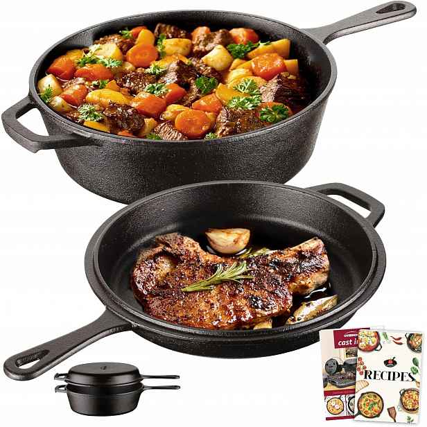 Hrnec Overmont 3 L Pánev 1,4 L Dutch Oven Camping Gril