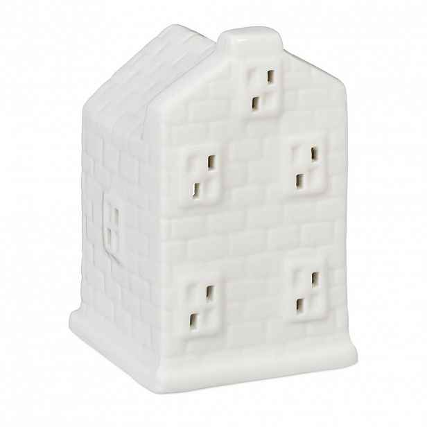 Relaxdays DOMEČEK Bílý porcelán na čajovou svíčku