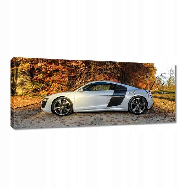 Nástěnné hodiny Audi Tt 100x40 bílé