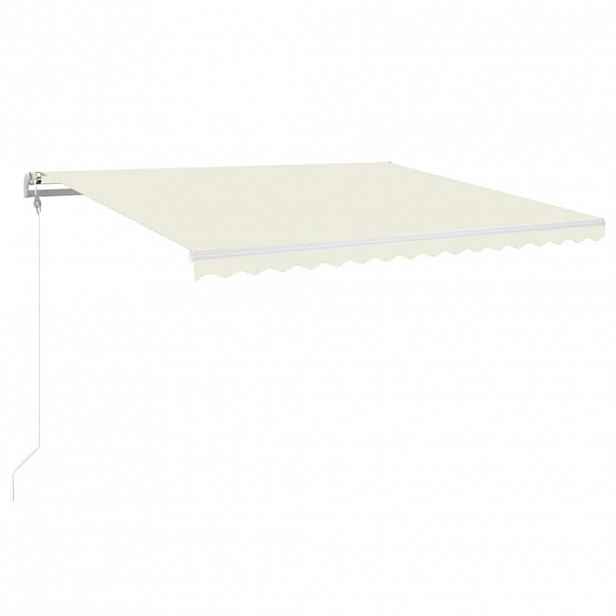 vidaXL Automatická zatahovací markýza 400 x 350 cm krémová