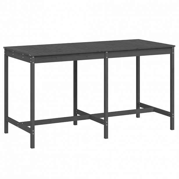 vidaXL Zahradní stůl šedý 203,5 x 90 x 110 cm masivní borové dřevo