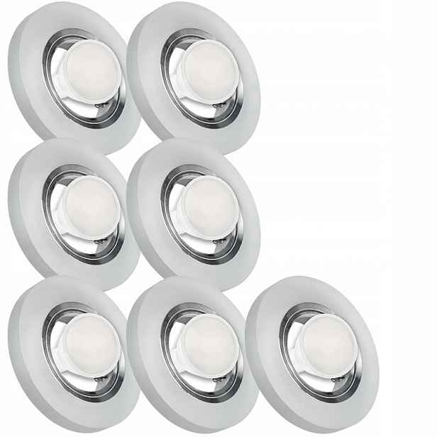 7X Skleněná Zapuštěná Lampička S Velmi Silným Sklo 7W Led Žárovka