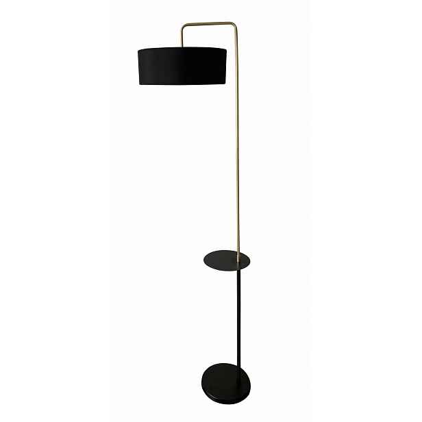 Stojací podlahová lampa s policí černá Candellux