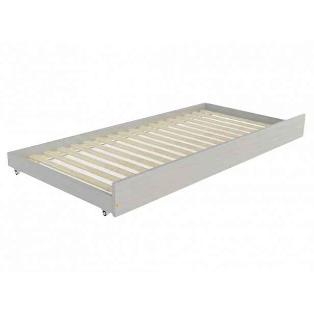 Benlemi Dřevěná výsuvná přistýlka SLEEP pod postel na kolečkách Zvolte barvu: Světle šedá, Zvolte rozměr: 80x190 cm (pod postel 80x200 cm), Zvolte ty…