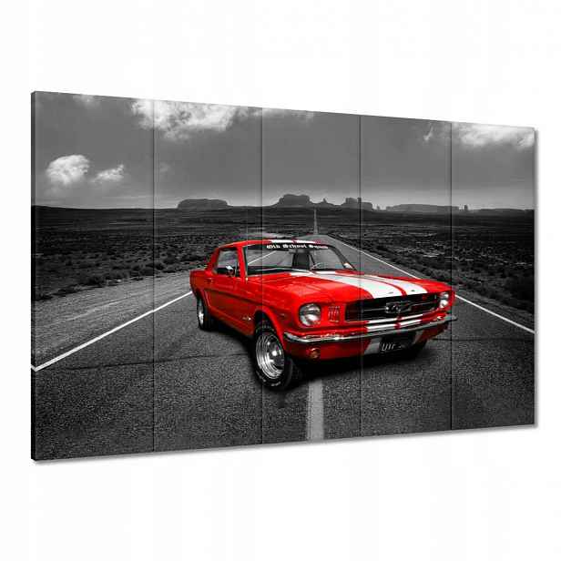 Obrazy 100x70 Červený Ford Mustang Usa
