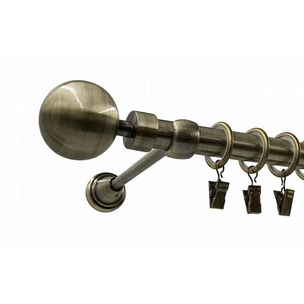Garnýž Metal 19mm Kula Modern Zlato Antik 120cm