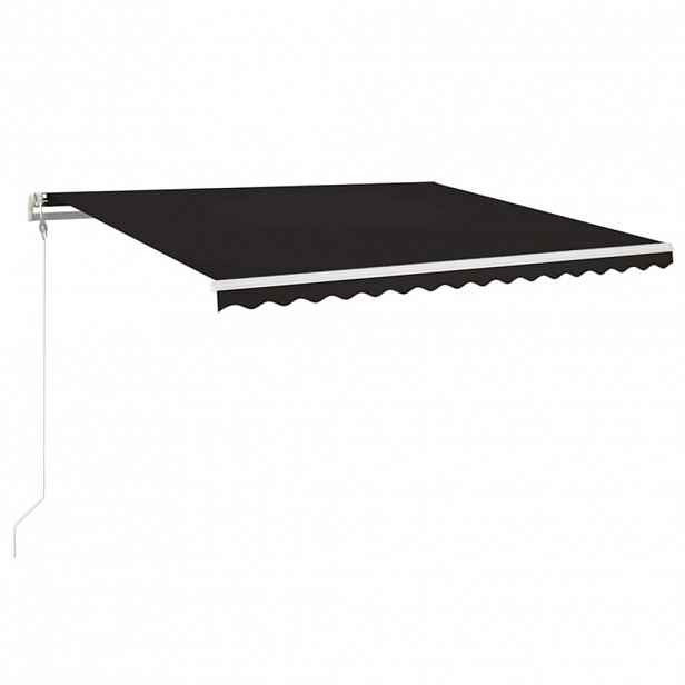 vidaXL Automatická zatahovací markýza 400 x 350 cm antracitová