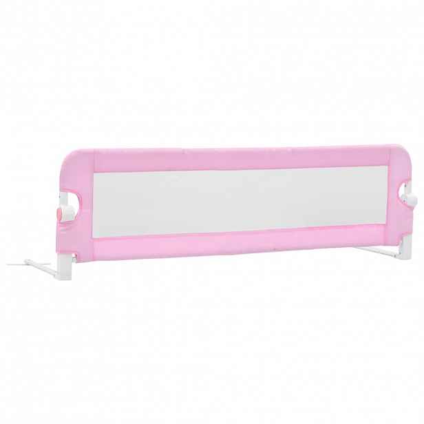 vidaXL Dětská zábrana k postýlce růžová 120 x 42 cm polyester