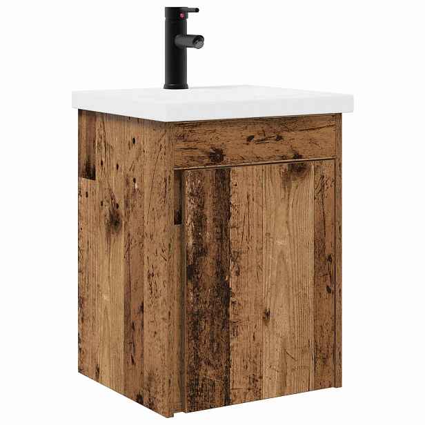 vidaXL Koupelnová skříňka s baterií Staré dřevo 42 x 40 x 74,5 cm