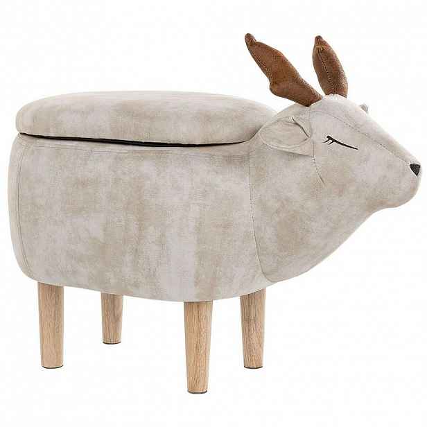 Beliani STOLIČKA VE TVARU ZVÍŘÁTKA Reindeer 31/63/40 cm