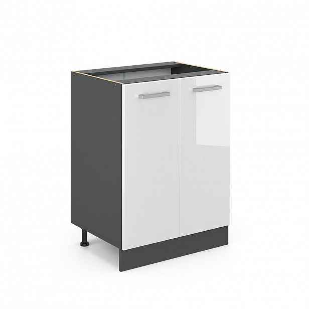 Vicco SPODNÍ SKŘÍŇKA KUCHYŇSKÉ LINKY R-Line Bílá vysoký lesk 60 cm bez pracovní desky