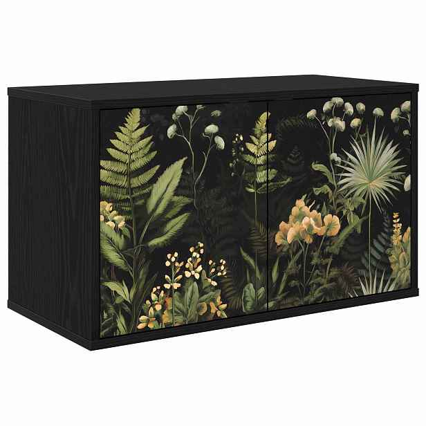 vidaXL Nástěnná TV skříň RHENEN 69 x 33 x 40 cm Černý dub