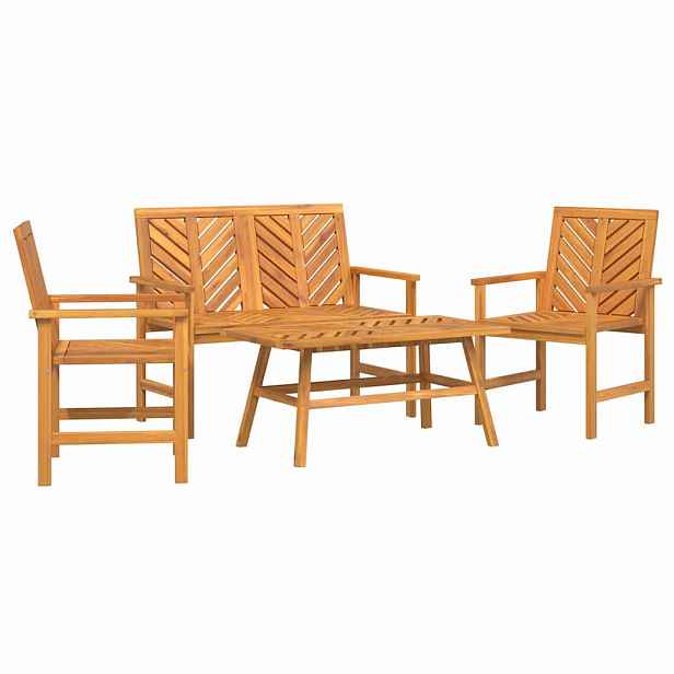 vidaXL Zahradní lounge set 4 ks Hnědá Masivní akátové dřevo