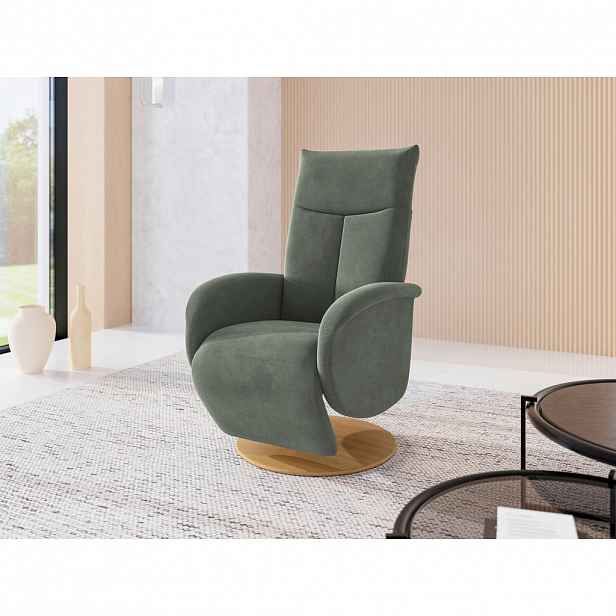 Sit & More RELAXAČNÍ KŘESLO, textil, tmavě zelená