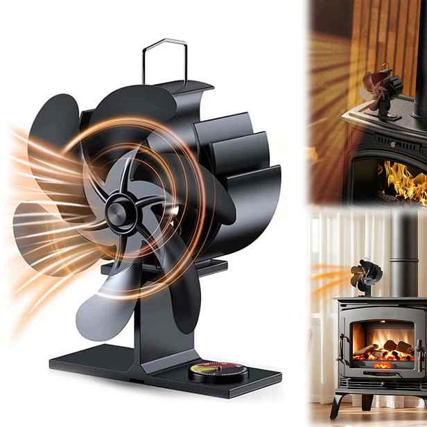 Tepelně napájený krbový ventilátor Termoelektrický větráček bez proudu