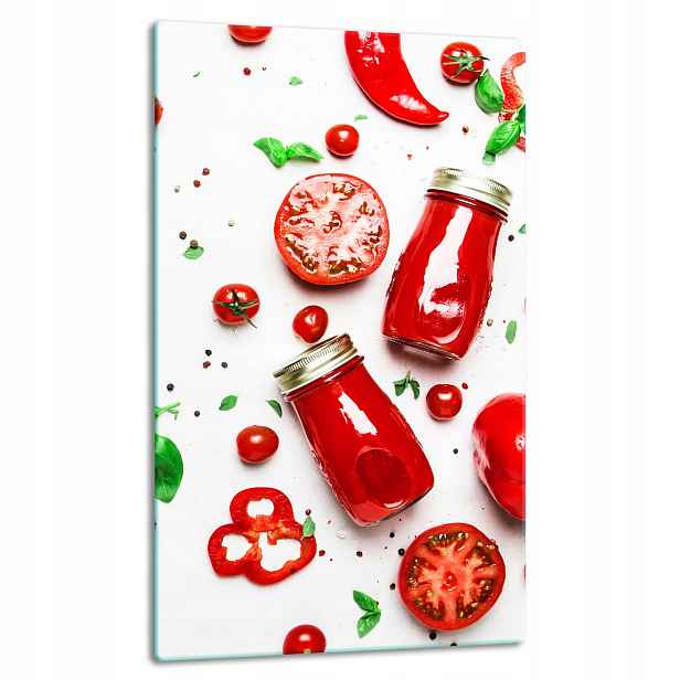 7v1 Skleněná Deska Panelová Deska 30x52 Paprika
