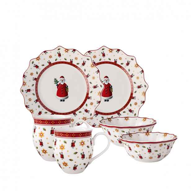 Snídaňový set pro 2 osoby, 6 ks, motiv Santa, kolekce Toy's Delight - Villeroy & Boch