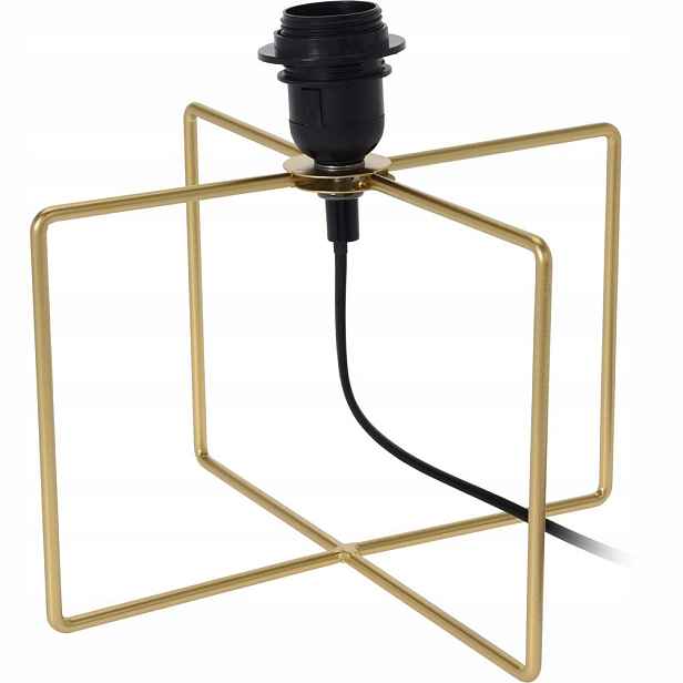 Stolní Lampa Loft čtvercová 25 cm Na Psací Stůl minimalistická zlatá