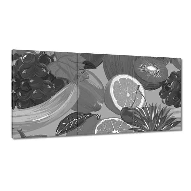 Obrazy 120x60 Citrusově šedá Ovoce