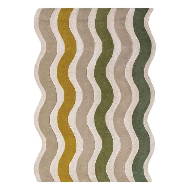 Zelený/v přírodní barvě ručně tkaný vlněný koberec 200x290 cm Cascade Wool – Flair Rugs
