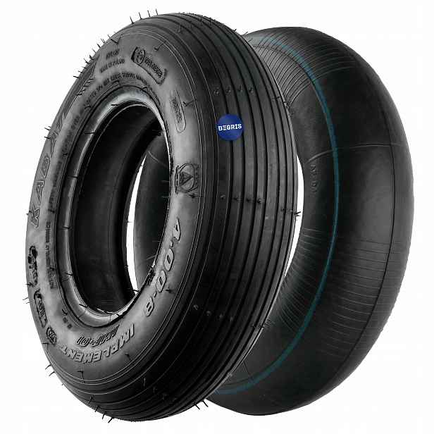 Pneumatika S Duší Begris 4.00-8 4PR pro kolečko pro zemědělský vozík, kolečko