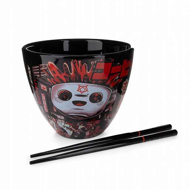 Ramen Ilustrata Black Coffee Attack Sada: Hůlky, Miska na ramen 530 ml