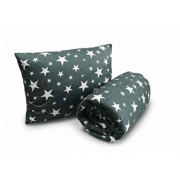 Set celoroční přikrývky 140x200 cm z dutého vlákna s polštářem 70x90 cm DREAM STAR