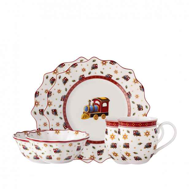 Snídaňový set pro 2 osoby, 6 ks, motiv Lokomotiva, kolekce Toy's Delight - Villeroy & Boch