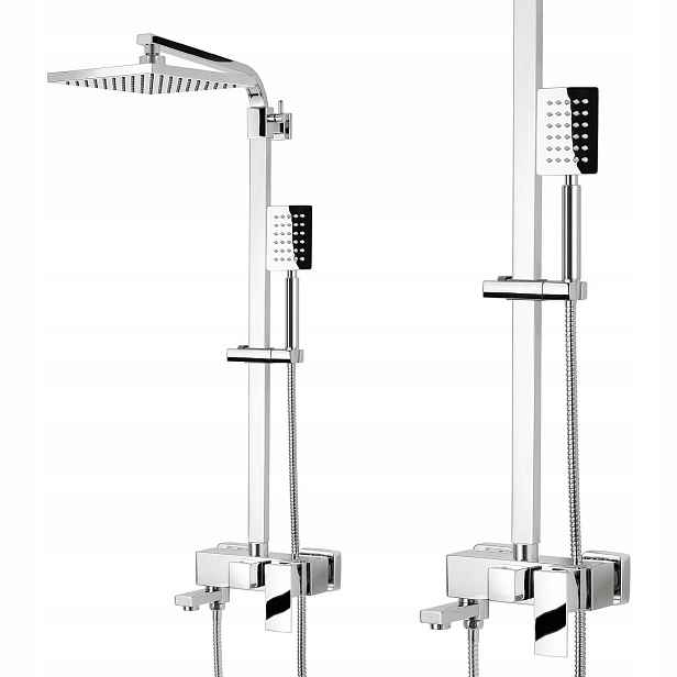 Sprchový Set Sprchový Sloup S Vanovou Baterií Dešťová Sprcha 20 CM