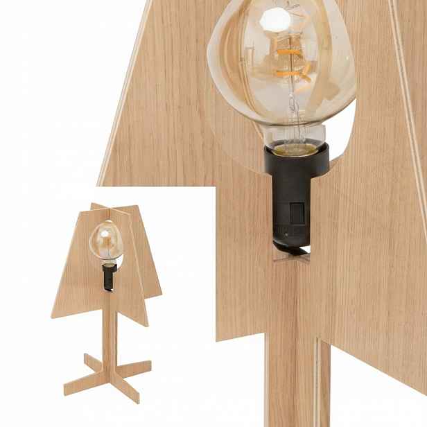 Stolní lampa Noční Hnědá Dřevěná Skandinávská Oak Zuma Line