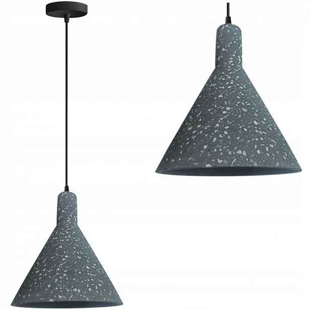 Závěsná stropní lampa Kužel Teraco Šedá