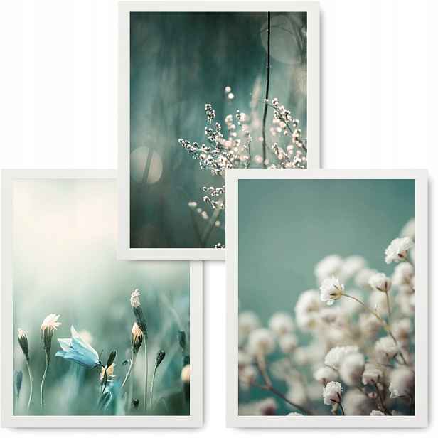 Boho 3 obrazy 33x43 plakáty, rámy ikea #222