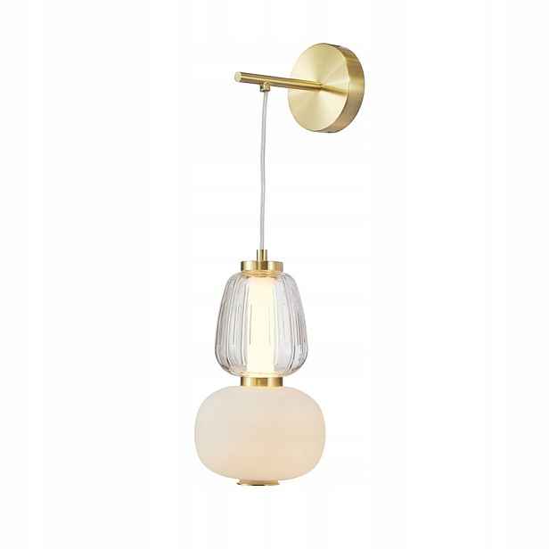 Nástěnné Led svítidlo Lampa Eris 18W Zlatá Moderní Sklo Italux