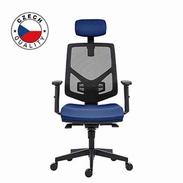 Powerton Ergo Tina Ergonomická kancelářská židle, Tmavě modrá