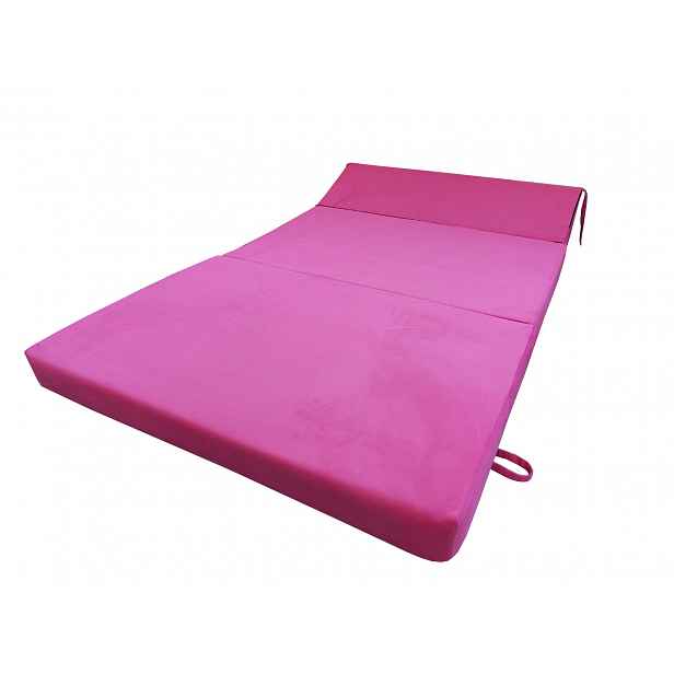Skládací matrace pro hosty BEDDIO 120x200 - tmavě růžová
