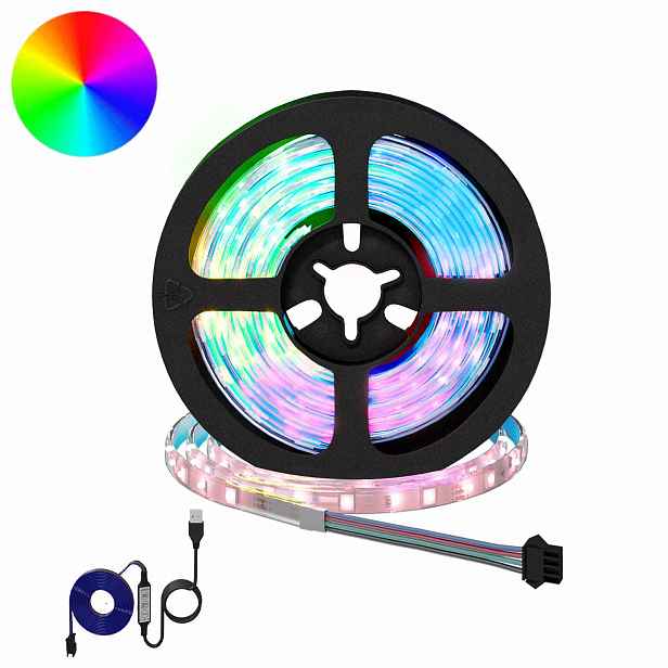 vidaXL LED pás 2 ks Černá a průhledná Měď a plast