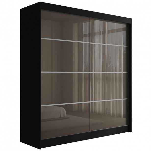 ALTDECOR ŠATNÍ SKŘÍŇ PEKA III – 200 cm – černá|šedá